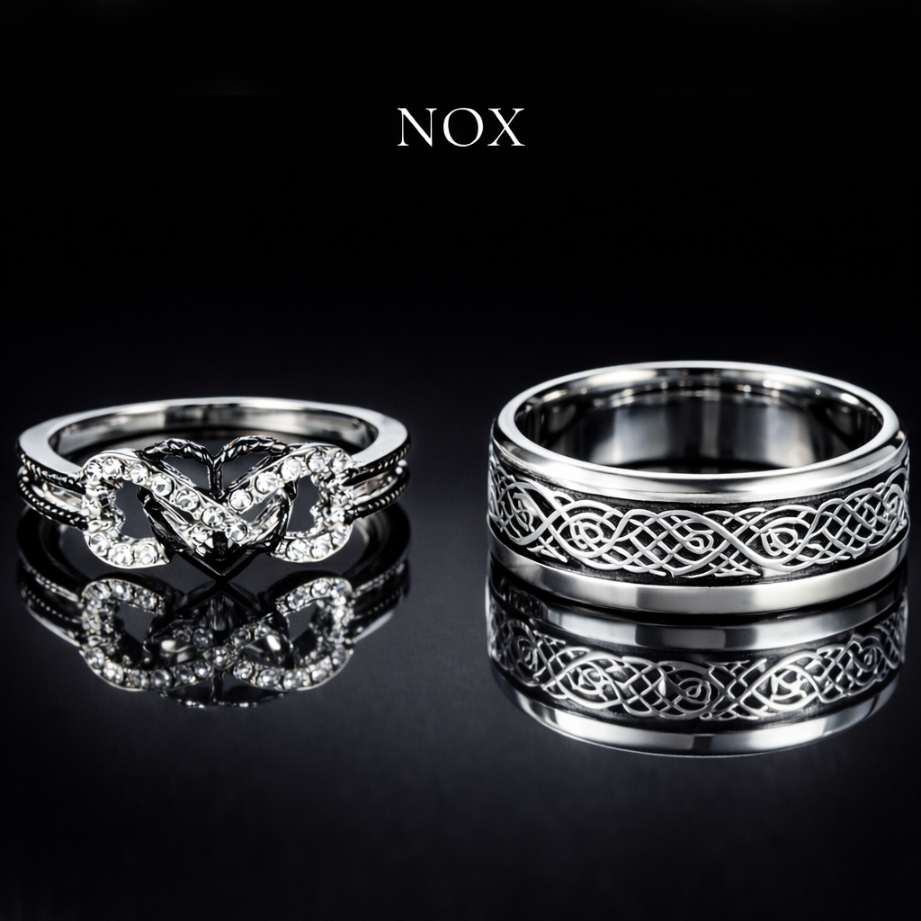 NOXARIS Partnerringe – Dunkler Luxus