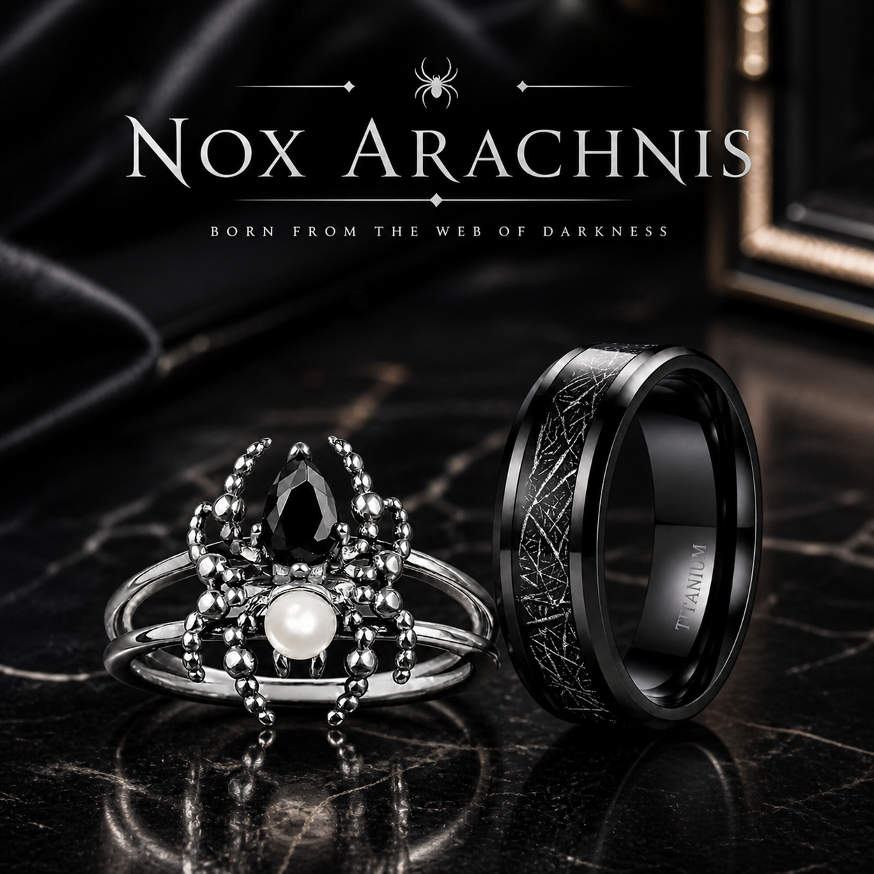NOXARIS Partnerringe – Dunkler Luxus